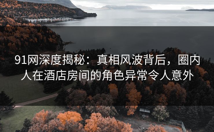91网深度揭秘：真相风波背后，圈内人在酒店房间的角色异常令人意外